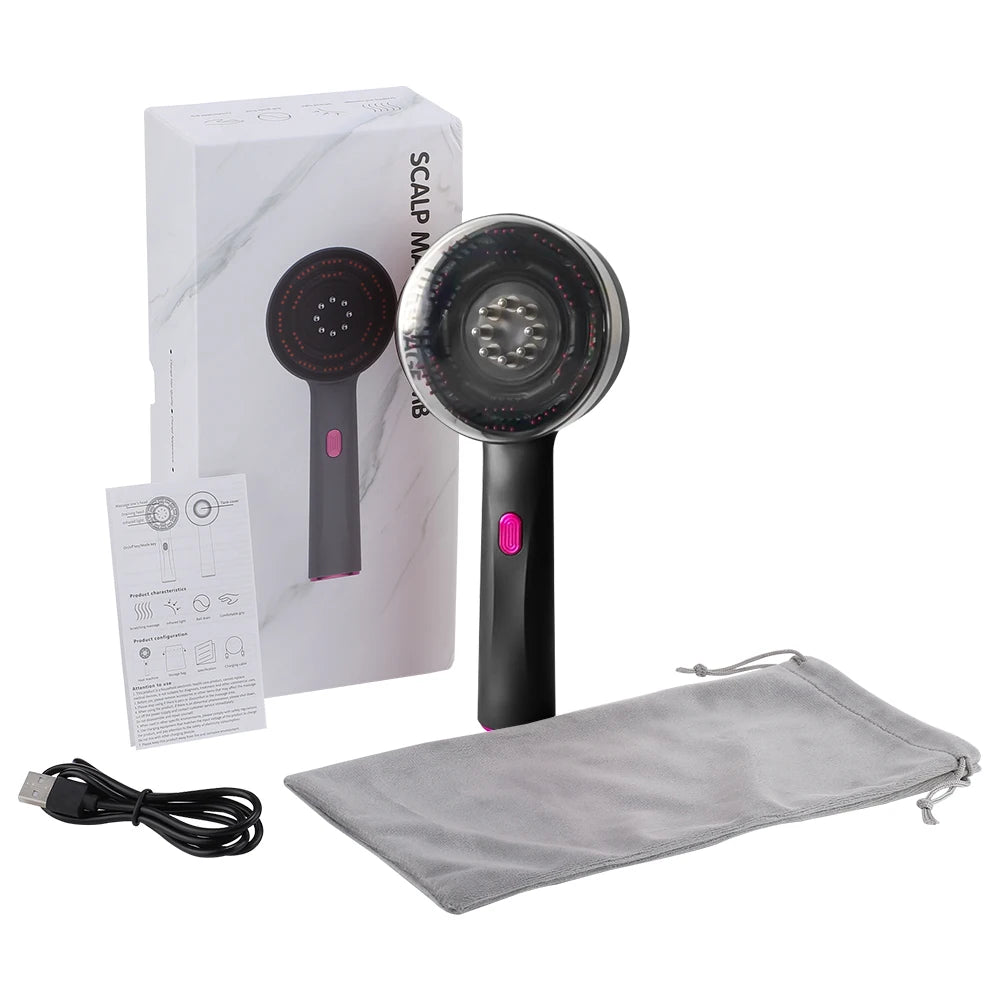 630Nm Red Light Therapy Hair Growth Comb Scalp Applicator Repair Damaged Hair Massage Comb Head Massager Brush Liquid Applicator